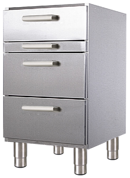 BUFFET BAS 3 TIROIRS +1 TIRETTE A TROU SUR ROULETT