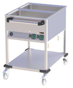 CHARIOT 2 BAIN-MARIE GN 1/1 200MM PROF 1.4KW