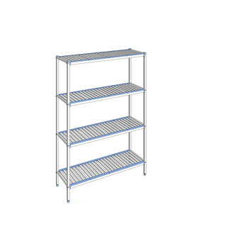RAYONNAGE CLAYETTES ALU LIGNE 4N L1494XP400XH2050