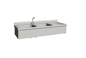 PLONGE SUSPENDUE 2BAC 1900X700 EG DRO AVEC ROBINET