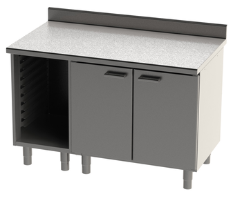 ENSEMBLE 1350X750 REF. 135F AVEC DESSUS INOX A DOS