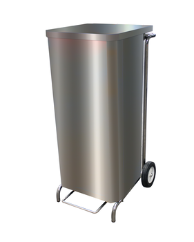 PORTE-SACS MOBILE CARENE INOX A OUVERTURE FRONTALE