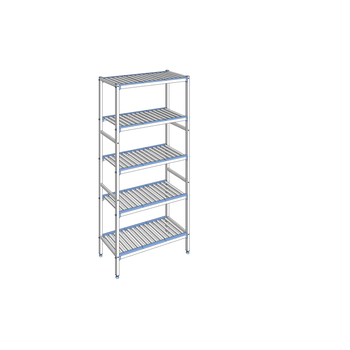 RAYONNAGE CLAYETTES ALU LIGNE 5N L 992XP400XH2050