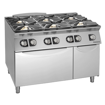 FOURNEAU FEUX VIFS GAZ, 6 FEUX, FOUR GAZ