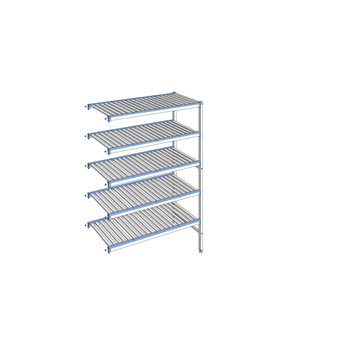 RAYONNAGE CLAYETTES ALU ANGLE 5N L1251XP500XH1750
