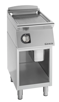 GRIL ÉLECTRIQUE, ACIER CHROMÉ, SIMPLE-RAINURÉE