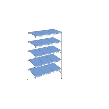 RAYONNAGE CLAYETTES POLY ANGLE 5N L1151XP500XH1750