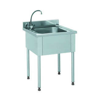 PLONGE EMBOUTIE 1 BAC 700X800 AVEC ROBINET