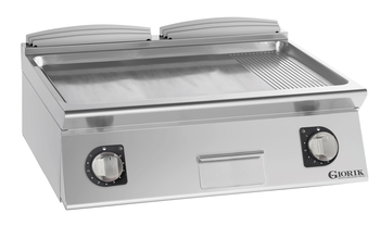 GRIL ÉLECTRIQUE,ACIER CHROMÉ,DOUBLE-LISSE/RAINURÉE