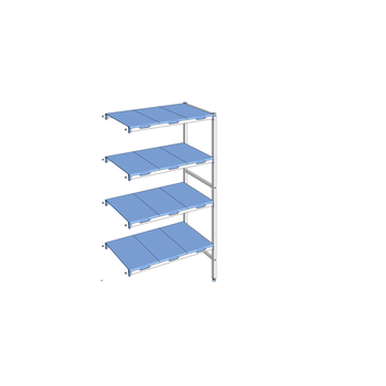 RAYONNAGE CLAYETTES POLY ANGLE 4N L1051XP500XH1750