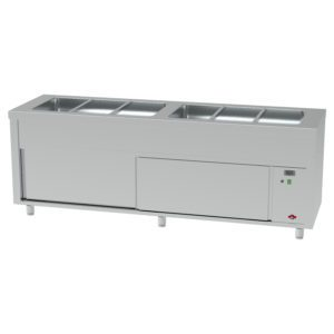 SELF-SERVICE BAIN MARIE 6 BACS RESV NEUTRE FERMEE