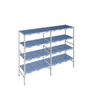 RAYONNAGE CLAYETTES POLY LIGNE 4N L2432XP500XH175