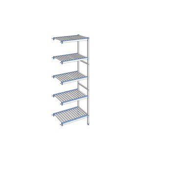 RAYONNAGE CLAYETTES ALU ANGLE 5N L 749XP400XH2050