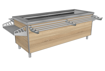 SALADBAR RECT DESSUS LISSE 2260 AVEC GPE OREO3