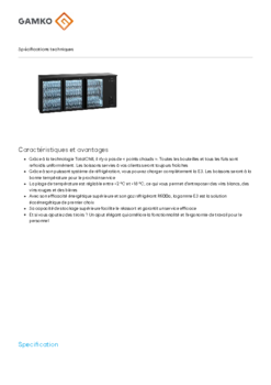 REFROIDISSEUR DE BOUTEILLES 3 PTES VITREES SKP GL