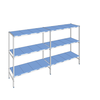 RAYONNAGE CLAYETTES POLY LIGNE 3N L3236XP500XH1750