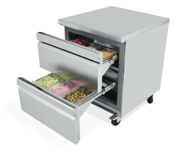 TABLE UNDERCOUNTER POSITIVE AVEC TIROIRS