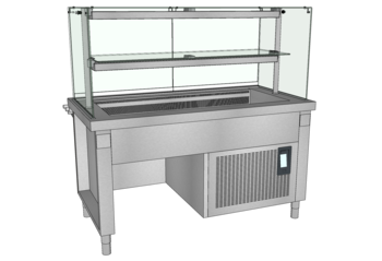 MEUBLE + VITRINE DE PRESENTATION L.1600 DL GPE O3