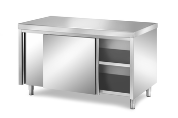 MEUBLE BAS TRAVERSANT INOX304 EP.15/10 EME,RAYONNE