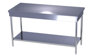 TABLE STAND. CENT. EP.10/10 + ÉTAGÈRE