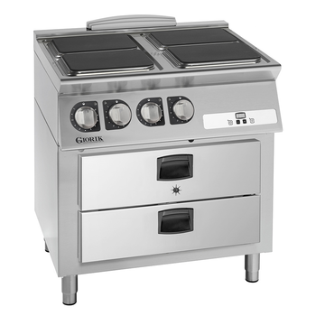 FOURNEAU PLAQUE ÉLECTRIQUE CARRÉE, 4 FEUX