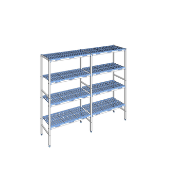 RAYONNAGE CLAYETTES POLY LIGNE 4N L2132XP400XH175