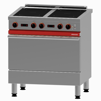 FOURNEAU AMB. DE 800 DESSUS INDUCTION + FOUR ELEC.