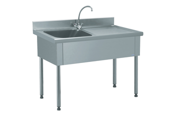 PLONGE EMBOUTIE 1 BAC 700X1200 EG DRO AVEC ROBINET