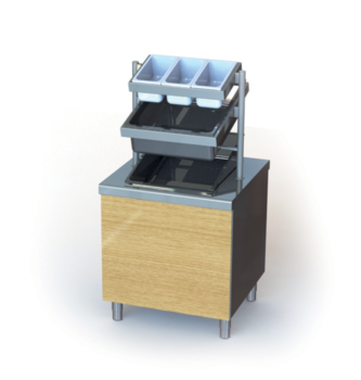 MEUBLE PAIN COUVERTS AVEC POTENCE SANS DÉCAISSÉ