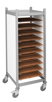 CHARIOT DE STOCKAGE/DÉBARRASSAGE 24 PLATEAUX DE CA