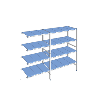 RAYONNAGE CLAYETTES POLY ANGLE 4N L2293XP500XH1750