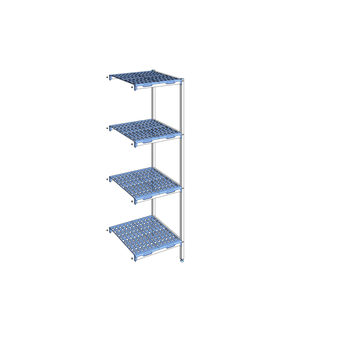 RAYONNAGE CLAYETTES POLY ANGLE 4N L 649XP560XH205