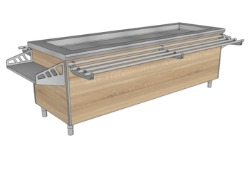 SALADBAR RECT DESSUS LISSE 2590 AVEC GPE OREO3