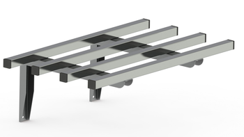 ETAGERE MURALE A CLAIE VISSEE 1600X400 2 CONSOLES