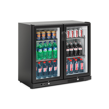 ARRIERE BAR HORIZONTAL 2 PTES VITREES NOIR HT850