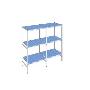 RAYONNAGE CLAYETTES POLY LIGNE 3N L1932XP500XH1750