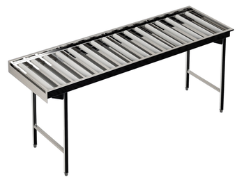 TABLE DROITE A ROULEAUX 6 PIEDS RONDS Ø 38 LONGUEU