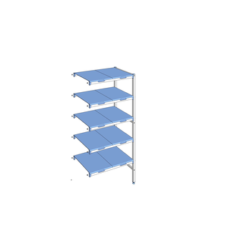 RAYONNAGE CLAYETTES POLY ANGLE 5N L 849XP500XH1750
