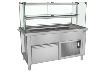 MEUBLE VITRINE PRES L.1600 RES 1GN2/1 SANS GPE O3