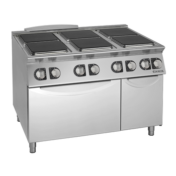 FOURNEAU PLAQUE ÉLECTRIQUE CARRÉE, 6 FEUX