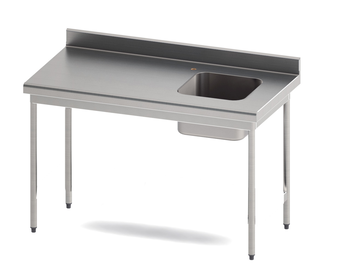 TABLE DU CHEF RAYONNEE 1800X700 , 1 CUVE 400X400X2