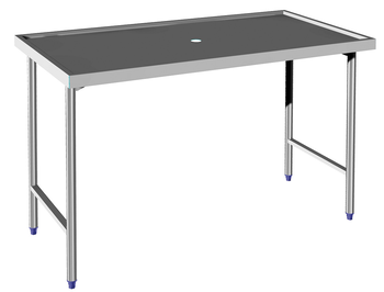 TABLE DE TRIAGE CENTRALE 4 PIEDS RONDS DEMONTABLES