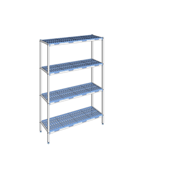 RAYONNAGE CLAYETTES POLY LIGNE 4N L1494XP400XH205