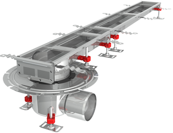 CANIVEAU MODUL 125 - L1500 - HAUT50/65 - INOX 304