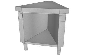 MEUBLE D'ANGLE 45° OUVERT COTE SERVICE L.742 B3