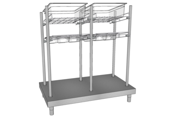 DISTRIBRIBUTEUR PLAT COUVS PAIN H240 L1380 PIEDS O