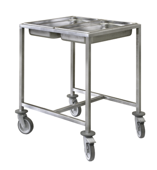 CHARIOT CUVIER INOX 304 , POUR BAC GN