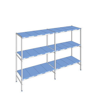 RAYONNAGE CLAYETTES POLY LIGNE 3N L2736XP500XH1750