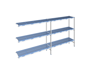 RAYONNAGE CLAYETTES POLY ANGLE 3N L3499XP400XH175