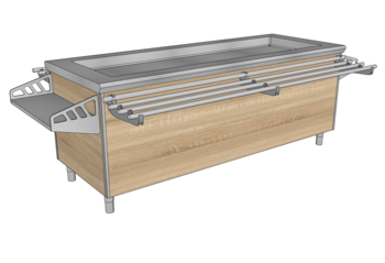 SALADBAR RECT DESSUS LISSE 2260 AVEC GPE OREO3